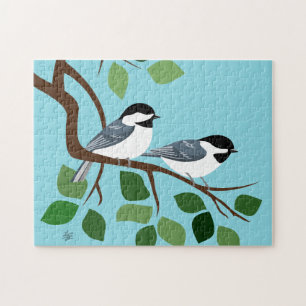  Black Capped Chickadee In Tree Jigsaw Puzzle