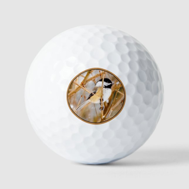 Black-Capped Chickadee - Original Photograph Golf Balls (Front)
