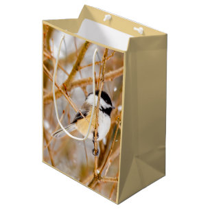 Black-Capped Chickadee - Original Photograph Medium Gift Bag