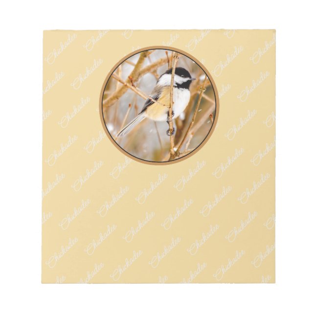 Black-Capped Chickadee - Original Photograph Notepad (Front)