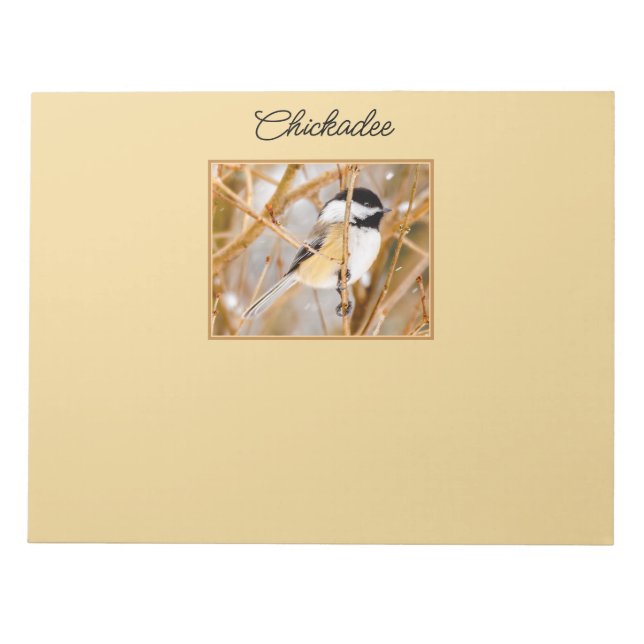 Black-Capped Chickadee - Original Photograph Notepad (Front)