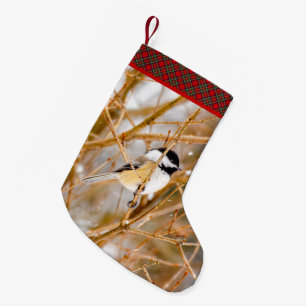 Black-Capped Chickadee - Original Photograph Small Christmas Stocking