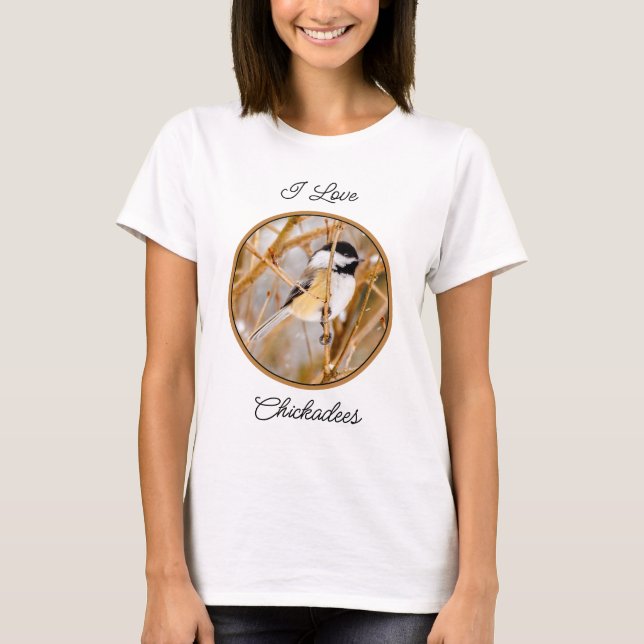 Black-Capped Chickadee - Original Photograph T-Shirt (Front)
