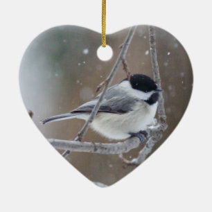 Black-capped Chickadee - Songbird Ceramic Tree Decoration