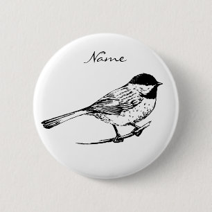 Black-capped Chickadee Thunder_Cove 6 Cm Round Badge