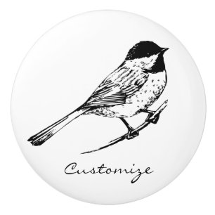 Black-capped Chickadee Thunder_Cove Ceramic Knob