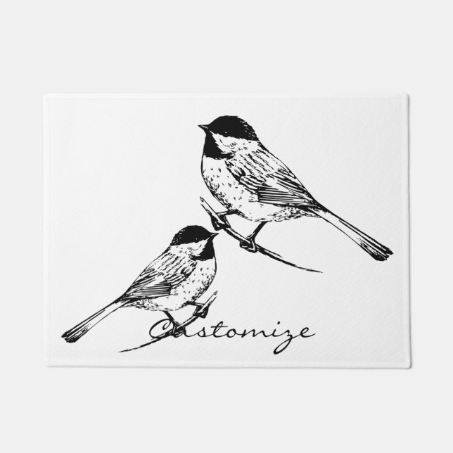 Black-capped Chickadee Thunder_Cove Doormat (Front)