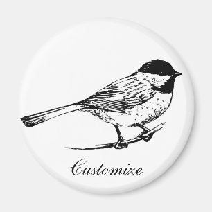 Black-capped Chickadee Thunder_Cove Magnet