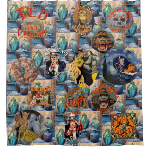 Black Captain Dan Skins Albuquerque NM  Shower Curtain
