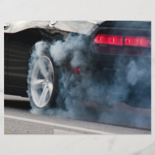 Black car burnout flyer