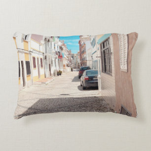 BLACK CAR PARKED OUTDOOR DECORATIVE CUSHION