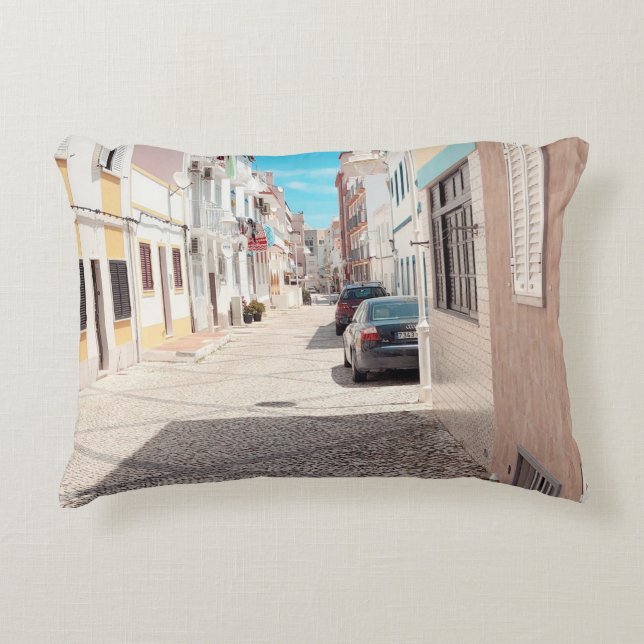 BLACK CAR PARKED OUTDOOR DECORATIVE CUSHION (Front)