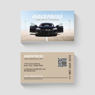 Black Car Rental Service Brown Business Card