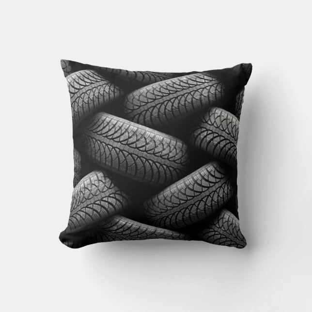 Black Car Tires Cushion (Front)