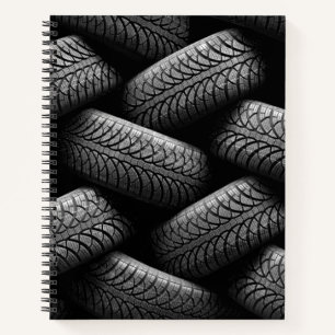 Black Car Tires Notebook