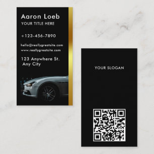 Black Carbon Fiber Gold Luxury Car Hire Chauffeur  Business Card