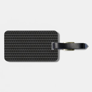 Black Carbon Fibre Alien Skin Luggage Tag