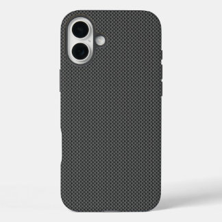 Black Carbon Fibre Base iPhone 16 Plus Case