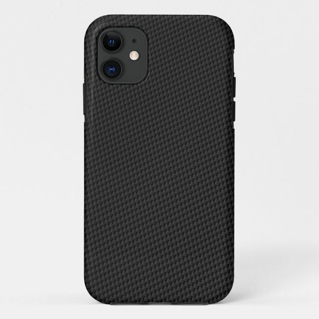 Black Carbon Fibre (faux) Case-Mate iPhone Case (Back)