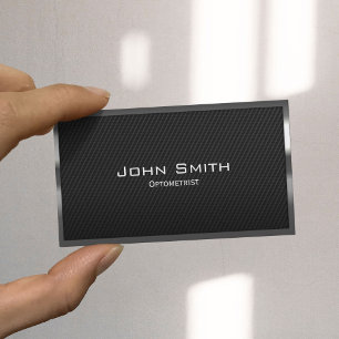 Black Carbon Fibre Optometrist Business Card