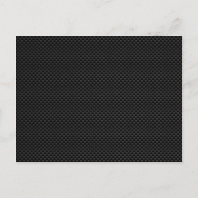 Black Carbon Fibre Style Print Postcard (Front)
