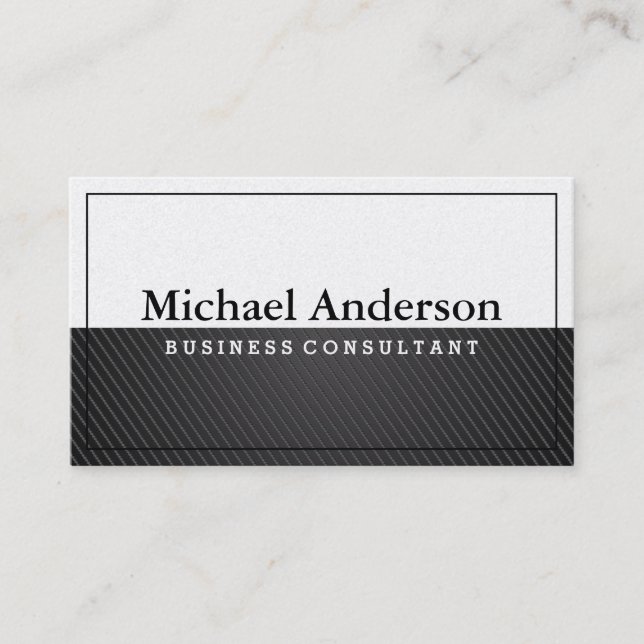 Black Carbon | White Business Card (Front)
