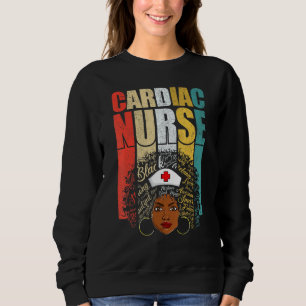 Black Cardiac Nurse For Women American African Sweatshirt
