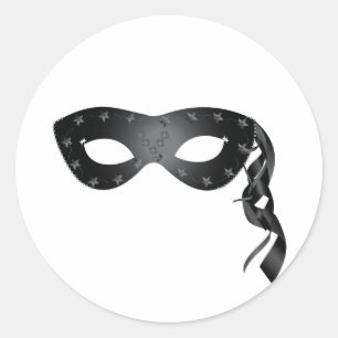 Black Carnival Mask Stickers