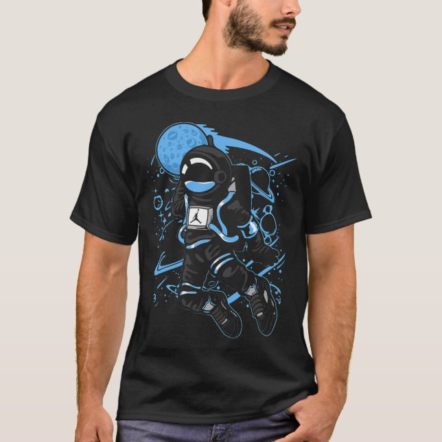 Black Carolina 5 AJ5 Space Explorer T-Shirt (Front)