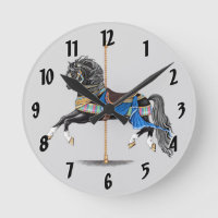Black Carousel Horse