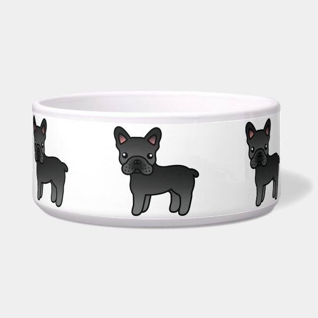 Black Cartoon French Bulldog (Front)