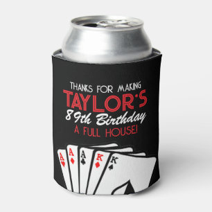 Black Casino Poker Birthday Party Favour  Can Cooler