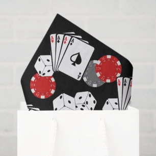 Black Casino Poker Party Tissue Paper