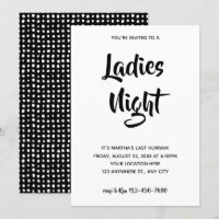 Black Casual Script | Ladies Night Bridal Shower