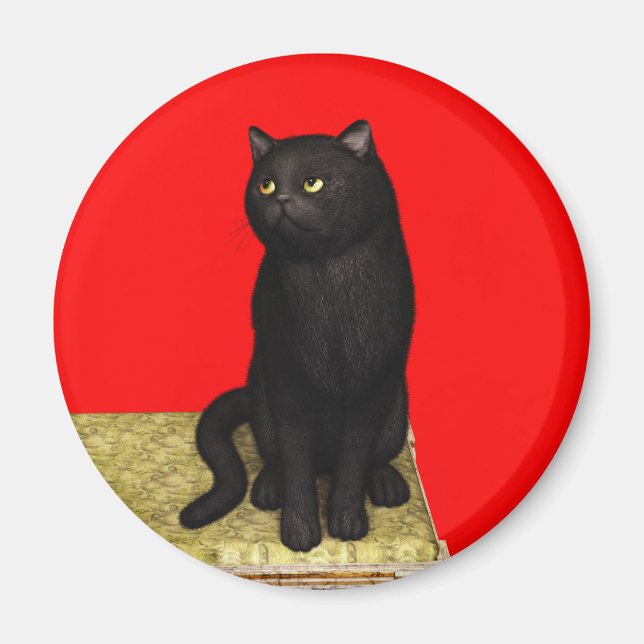 Black Cat 2 Magnet (Front)