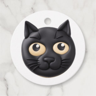Black Cat 3D Inspired Favour Tags