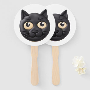 Black Cat 3D Inspired Hand Fan