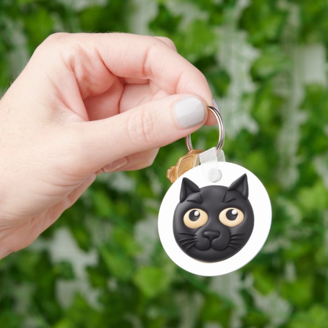 Black Cat 3D Inspired Key Ring (Hand)