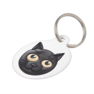Black Cat 3D Inspired Pet Tag