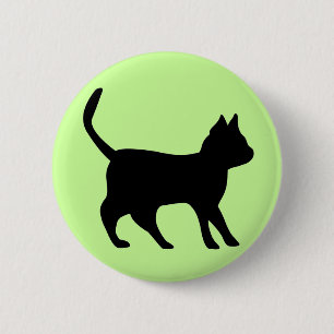 Black Cat 6 Cm Round Badge
