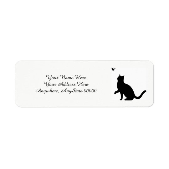 Black Cat Address Labels Zazzle.co.nz