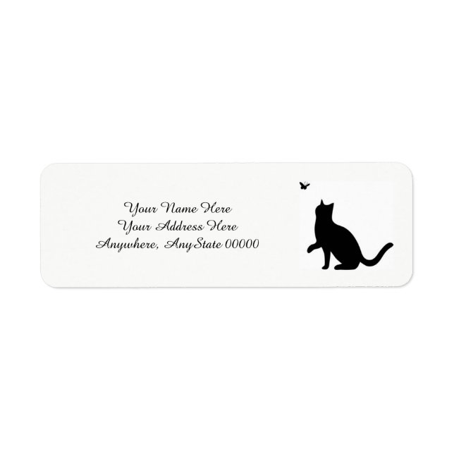 Black Cat Address Labels (Front)