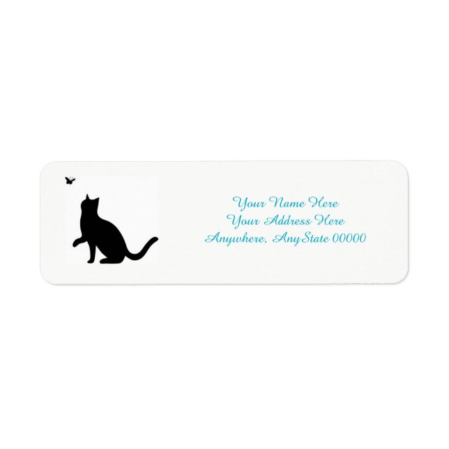Black Cat Address Labels (Front)
