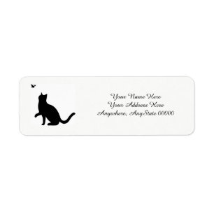 Black Cat Address Labels