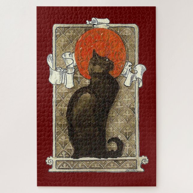 Black Cat, Alexandre Steinlen Jigsaw Puzzle (Vertical)