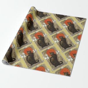 Black Cat, Alexandre Steinlen Wrapping Paper
