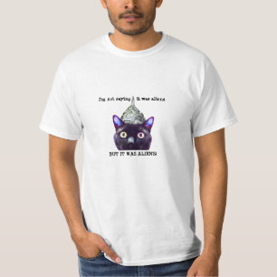 Black Cat Aliens t-shirt,  Men's T-Shirt