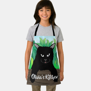 Black Cat All-Over Small Print Apron