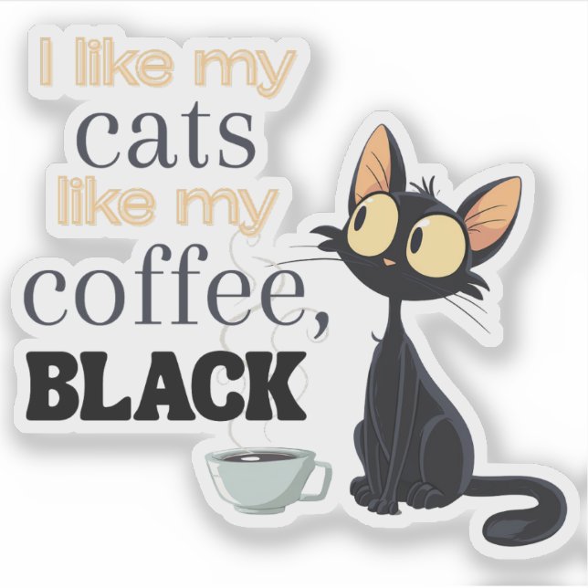 Black Cat and Coffee (Front)