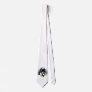Black cat and computer mouse tie